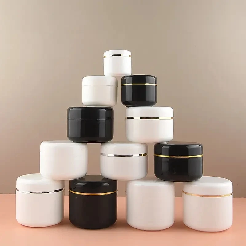 Black Gold  PP Cosmetic Jar Scrub Lotion Storage Pot - Gusheng Packaging 1