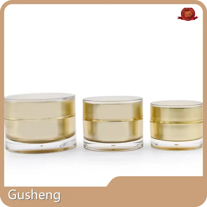 Gusheng Packaging Black Cosmetic Bottles 30mlacrylic Cosmetic Lotion Pump Bottles and 20g 30g Cream Jars Black Cosmetic BottlesODM 1