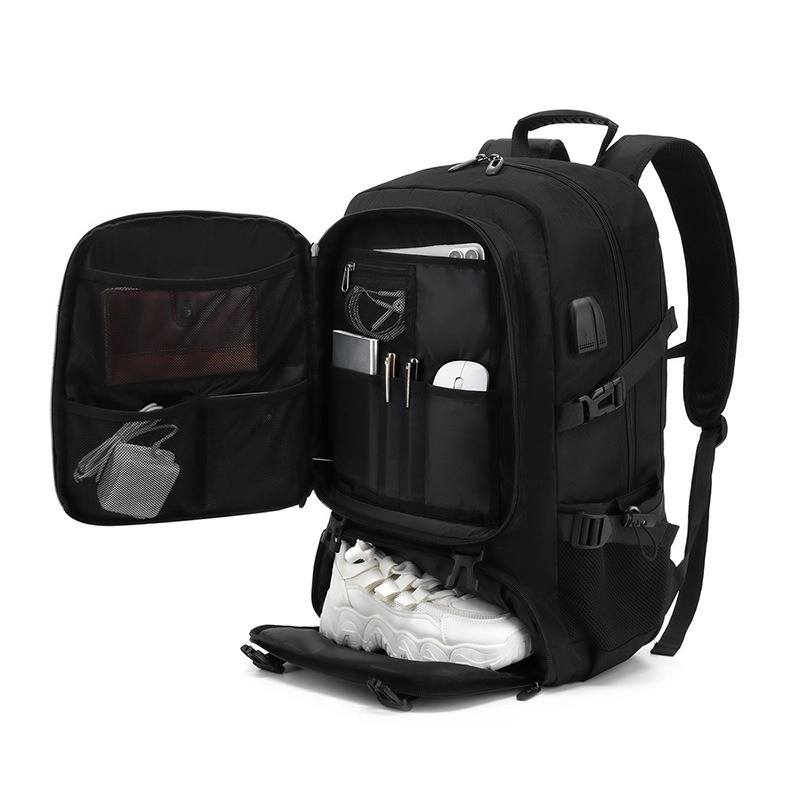 Los deportes de la capacidad grande hacen excursionismo los bolsos que suben con la mochila extensible del compartimiento de los zapatos 1