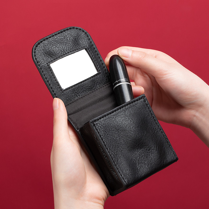 Mini serviette hygiénique exquise pour femmes, rouge à lèvres, rangement des écouteurs, sac cadeau numérique avec miroir 5