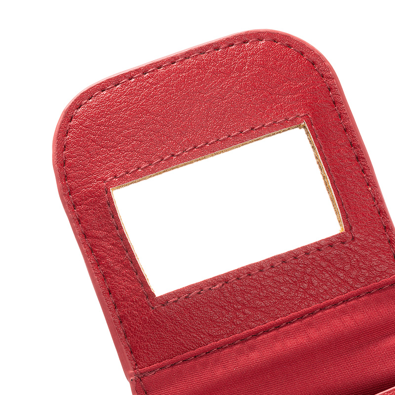 Mini serviette hygiénique exquise pour femmes, rouge à lèvres, rangement des écouteurs, sac cadeau numérique avec miroir 4