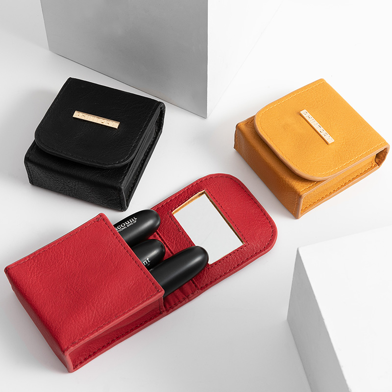 Mini serviette hygiénique exquise pour femmes, rouge à lèvres, rangement des écouteurs, sac cadeau numérique avec miroir 3
