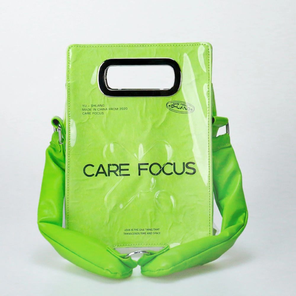 Esta bolsa de compras verde fluorescente redefine la expresión personal de los accesorios de moda con su diseño altamente innovador. 1