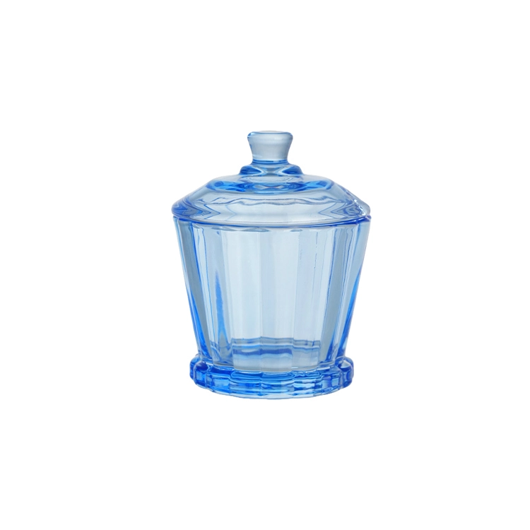 190ml Mini Blue Candy Jar na May Takip 1