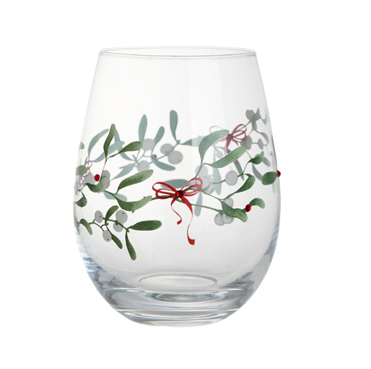 Gelas kaca 580ml dengan stiker dan berlian 3D 1