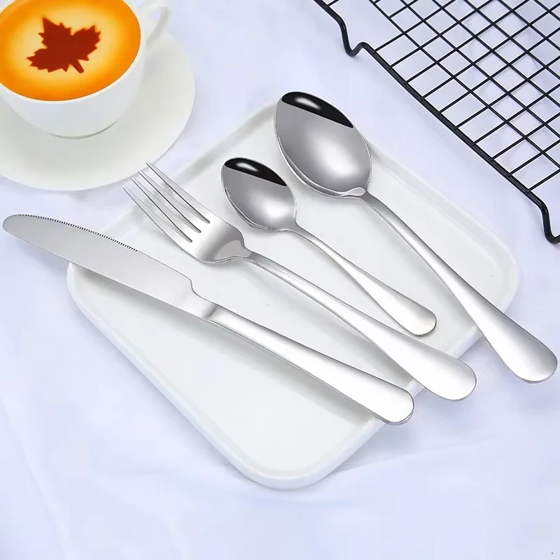 Bộ đồ ăn Inox Cầu Vồng mạ Chất Lượng Cao 4 Thép Không gỉ Cầu Vồng Bộ Dao Kéo Flatware Bộ 1
