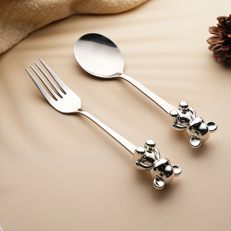 Children Stainless Cutlery Set with Little Bear Design 1
