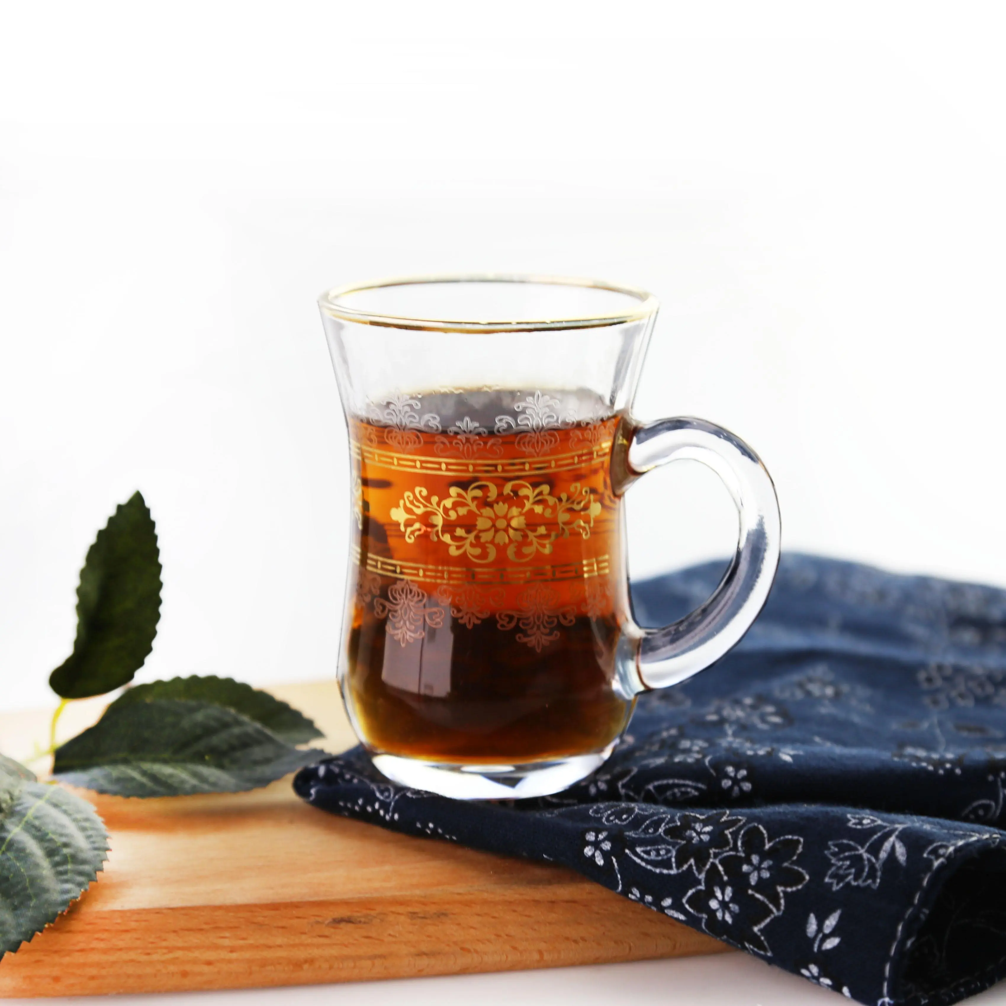 Taza de cristal de café con impresión personalizada, taza con tecnología de decoración, taza transparente personalizada 1