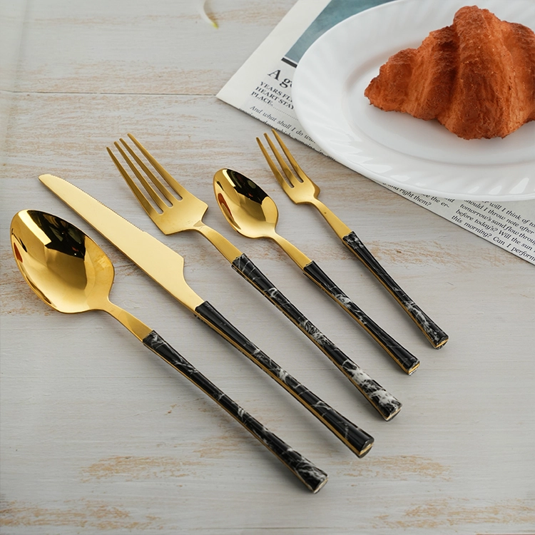 Stainless Steel Cutlery Set with Petite Waist Plastic Handles 1
