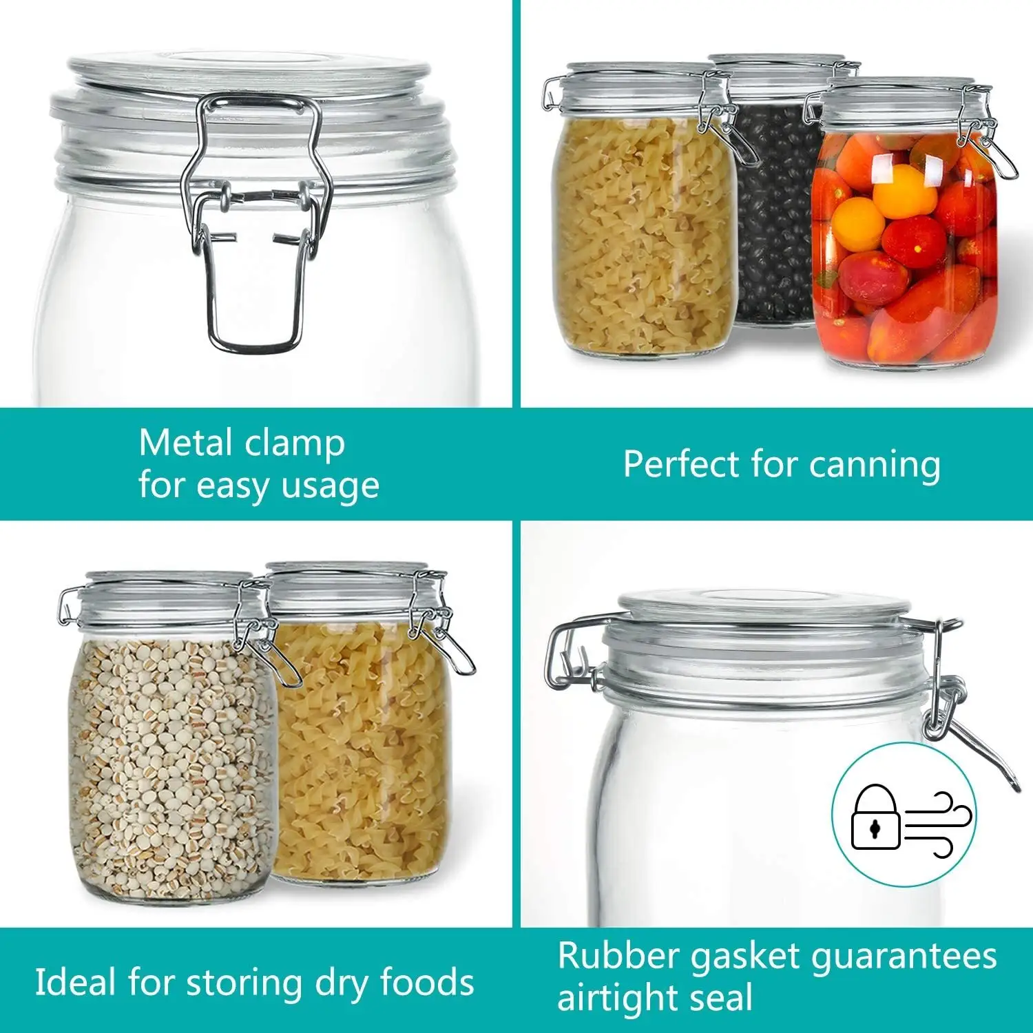 Customizedpantry Jars for Kitchen Soda Lime Glass China 6