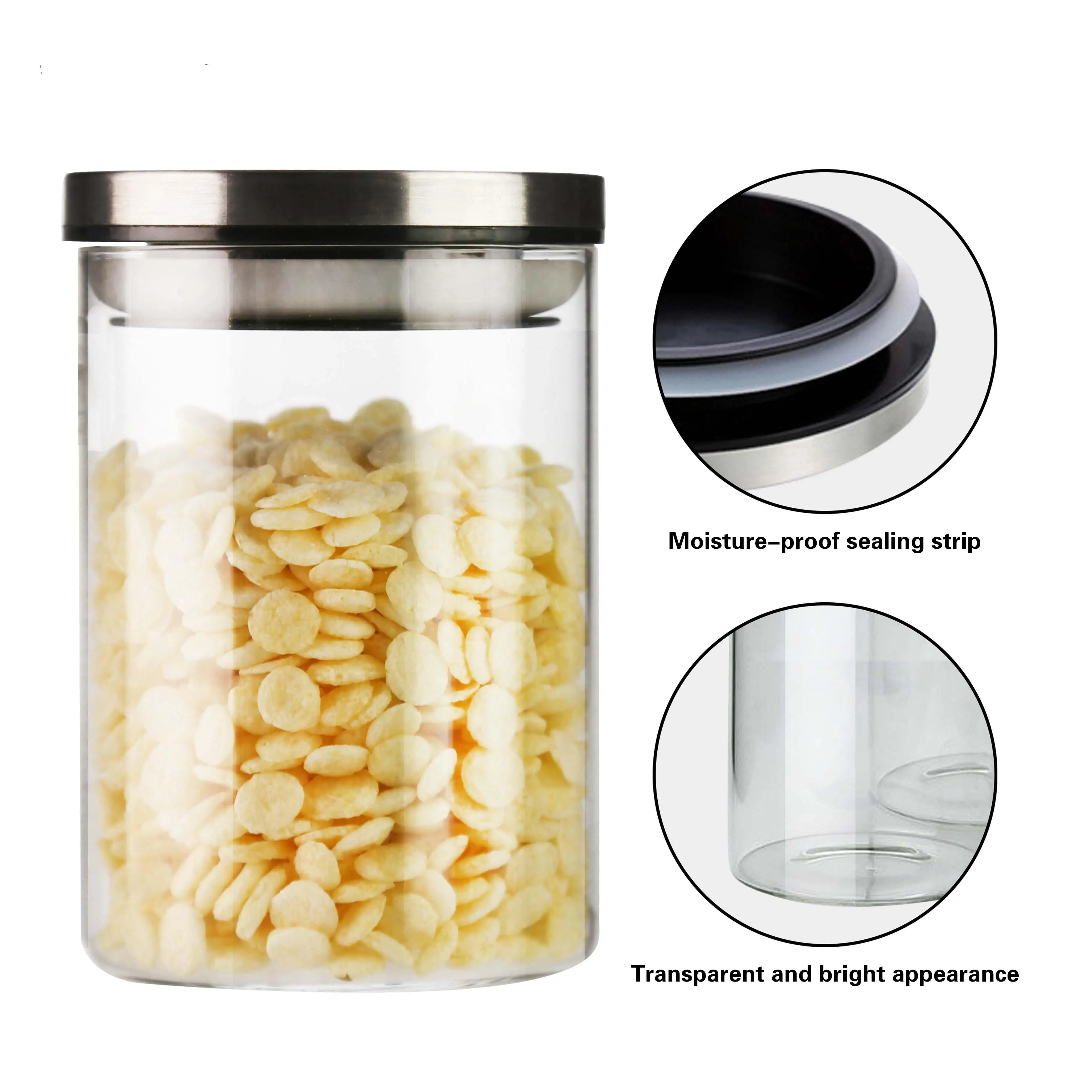 Fine Quality Glass Kitchen Storage Containers with Lids for Hotel 6
