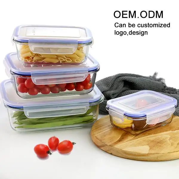For Office Glass Freezer Containers Transparent by Crystal Houseware 3