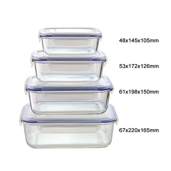 For Office Glass Freezer Containers Transparent by Crystal Houseware 5