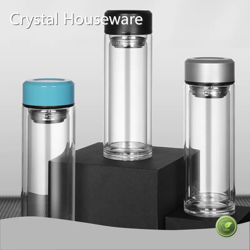 Crystal Houseware Glass Bottle with Straw +86 19198228137manufacturing 1