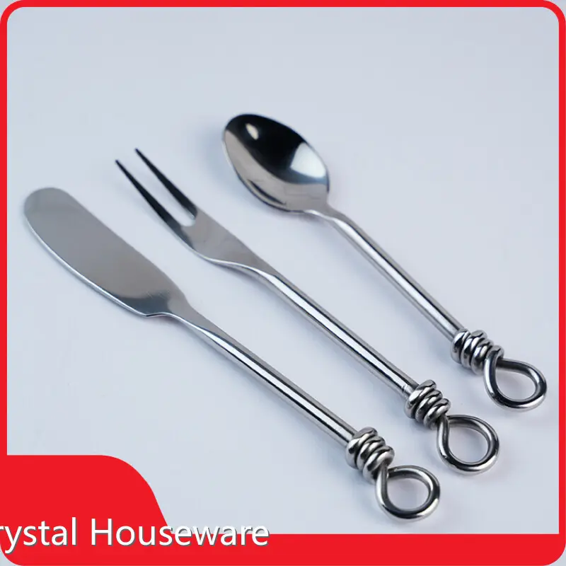Flatware Sets for 12 L/C/Western Union/T/T Etc - for Home Use - Crystal Houseware 1