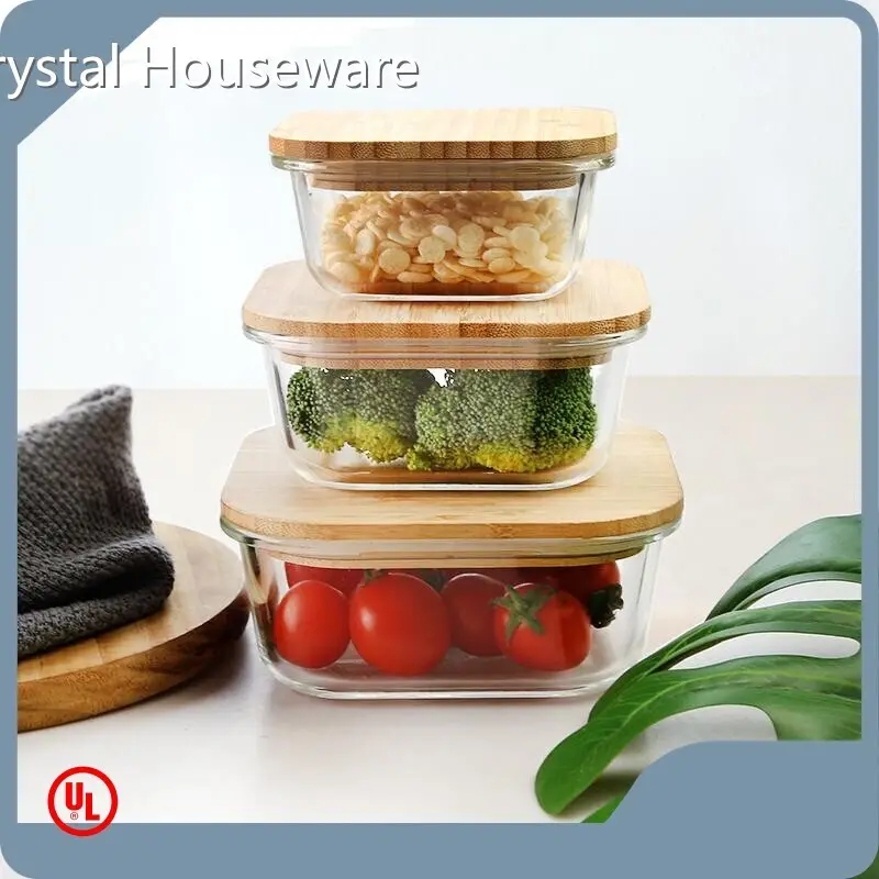 Glass Food Container for Home Use Cs01@crystalhouseware.comfactory 1