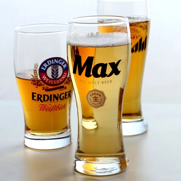 Tasse de bière en verre réutilisable écologique, tasse Standard gravée pour cadeau 1