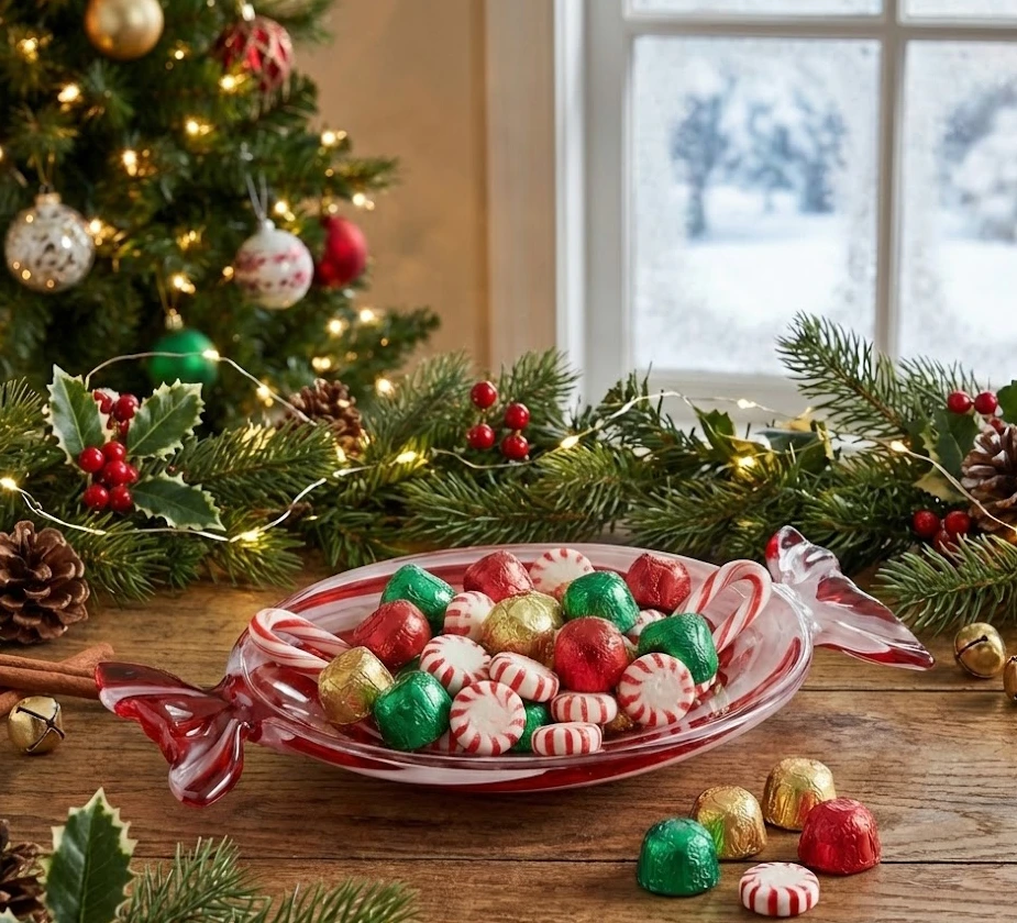 33,5 cm Şeker Cam Tabak 1