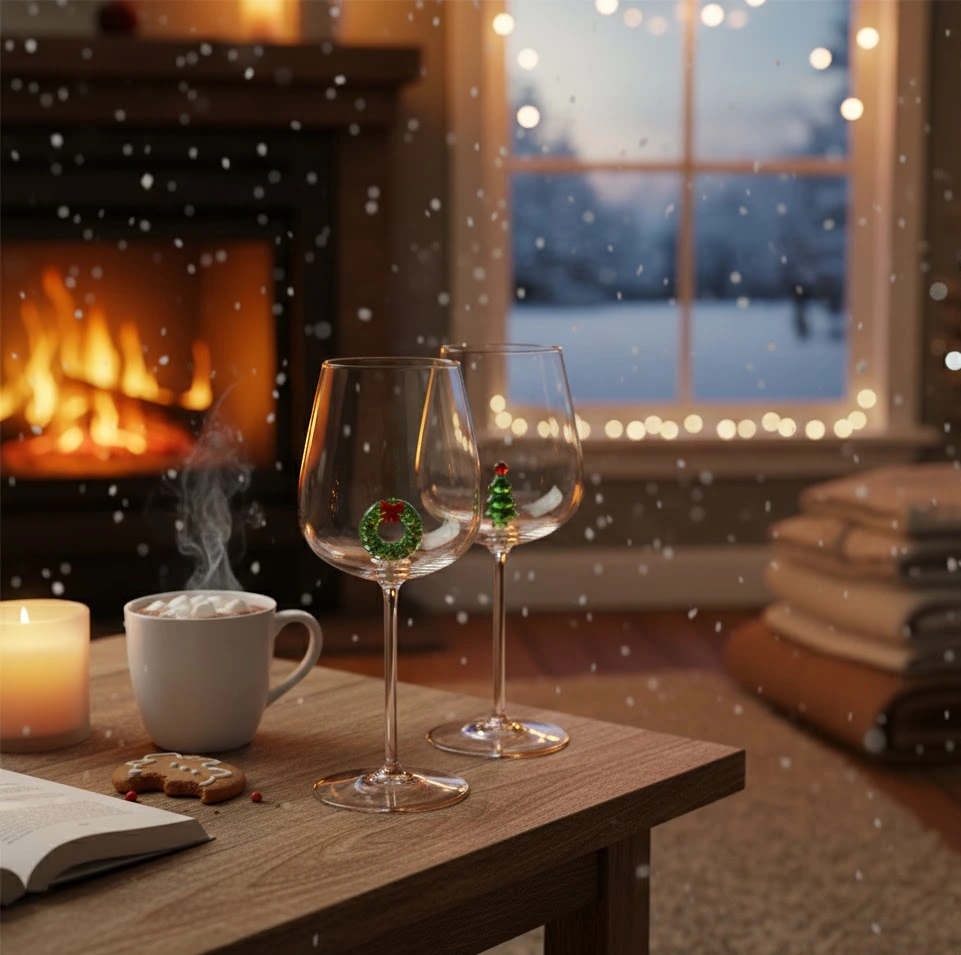 Χριστουγεννιάτικο στεφάνι 470ml από γυαλί με υψηλή περιεκτικότητα σε βόριο 1