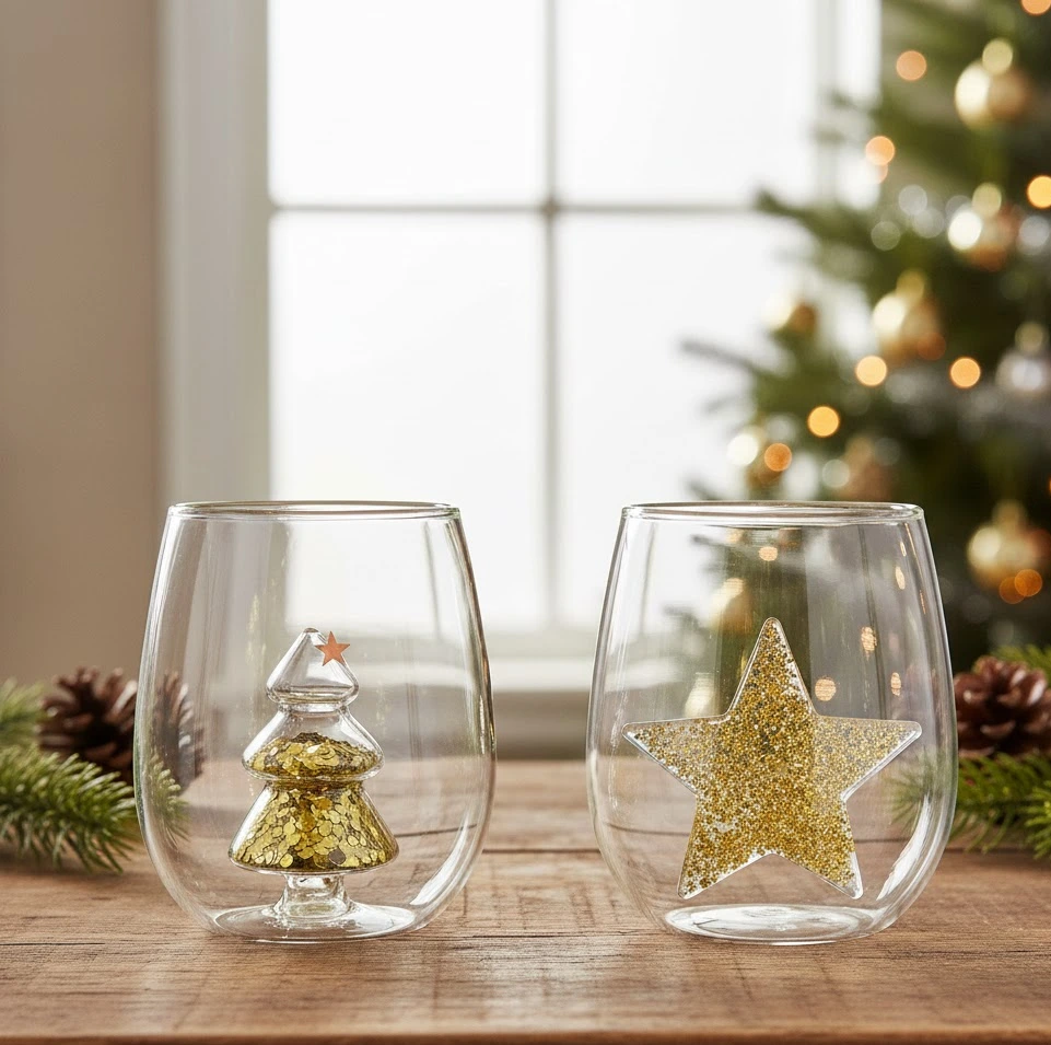 Gelas Borosilikat Pohon Natal 480ml 1