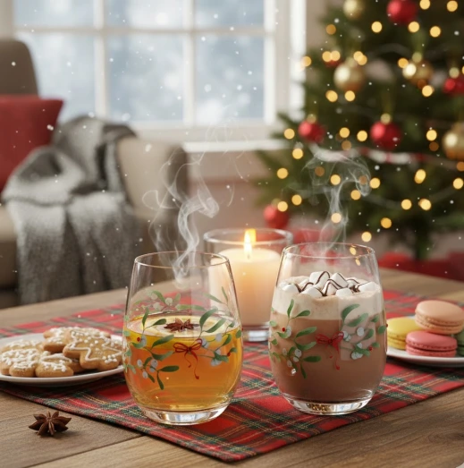 Γυάλινο ποτήρι 580 ml με αυτοκόλλητο και τρισδιάστατο διαμάντι 1