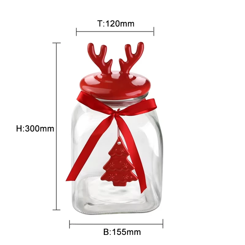 Γυάλινο βάζο 3500ml για κέρατα ελαφιών 1