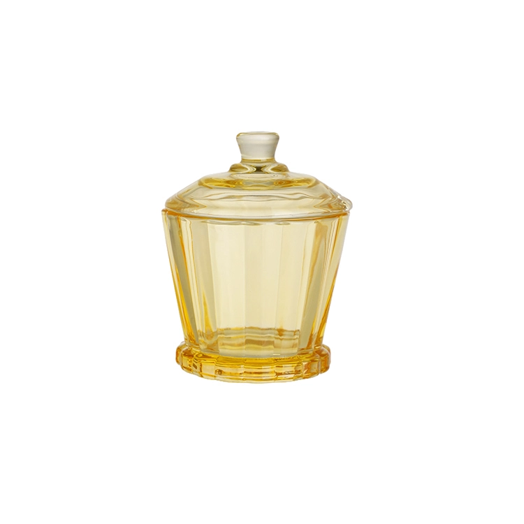 Mini tarro de caramelos amarillo de 190 ml con tapa 1