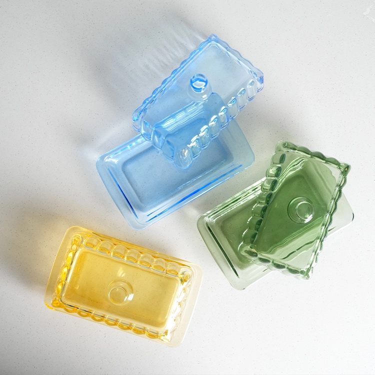 Blue Square Butter Dish na May Takip 1