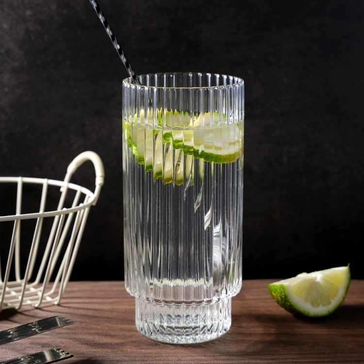 Szklanka typu highball z żebrowaniem o pojemności 400 ml 1