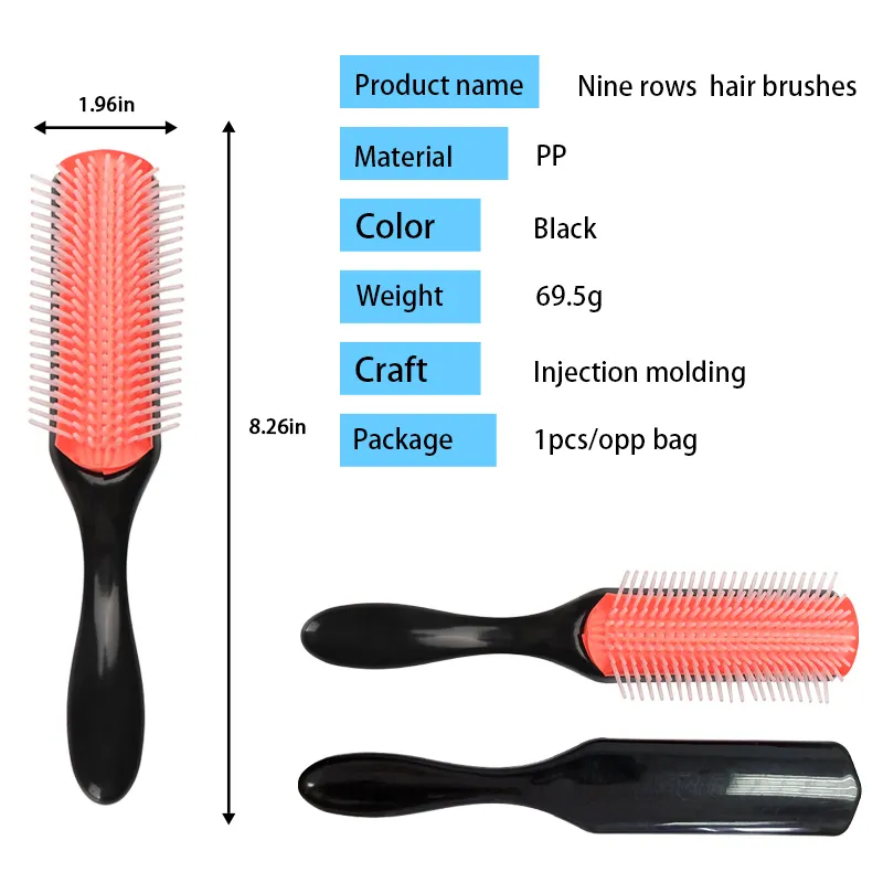 Artisans Best Hair Brush for Damaged Hair 1pcs/opp Bag Package Or Custom Package Best Hair Brush for Damaged Hairfactory Direct Supply 3