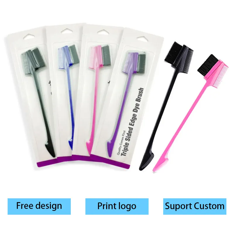 Double Sided Edge Brush 2000pcs Purple，Green，Black，Rose Redquality Assurance 6