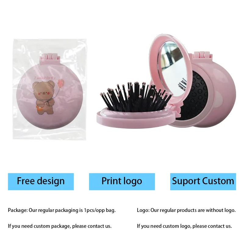 Round Hair Brush with Plastic Bristles 2000pcs - - Artisans 5