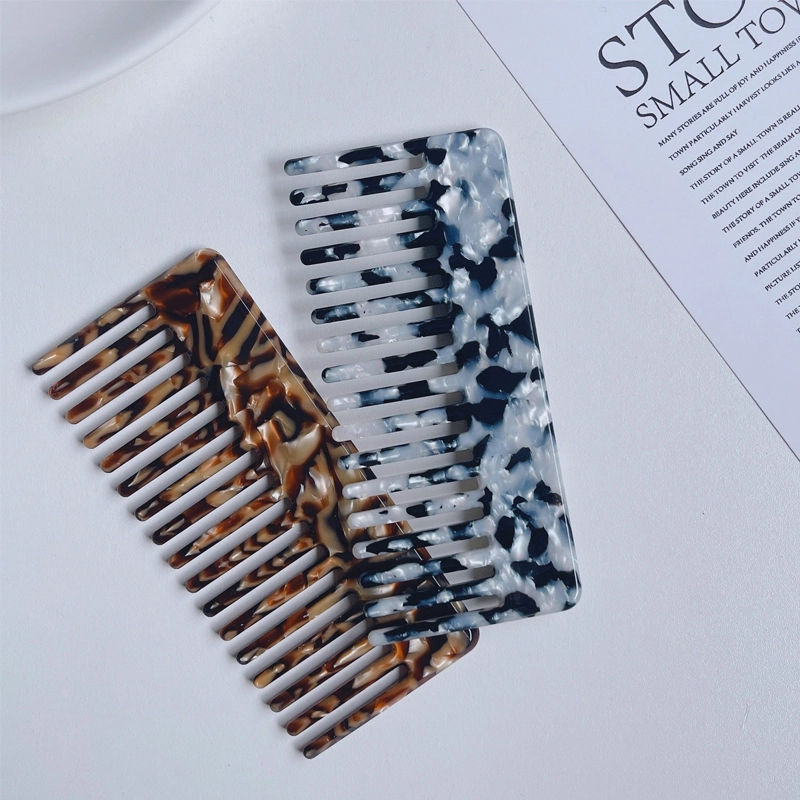 Hot Sale Ins Fashion Hair Accessories Wholesale Custom Colorful Tortoise Luxury Korean Acetate Hair Combs 1