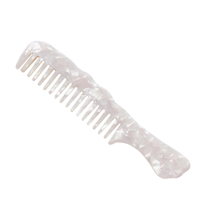 New Acetate Texture Comb Anti-Static Hair Care Tool with Long Handle and Wide Tooth Hair Clips Product 1