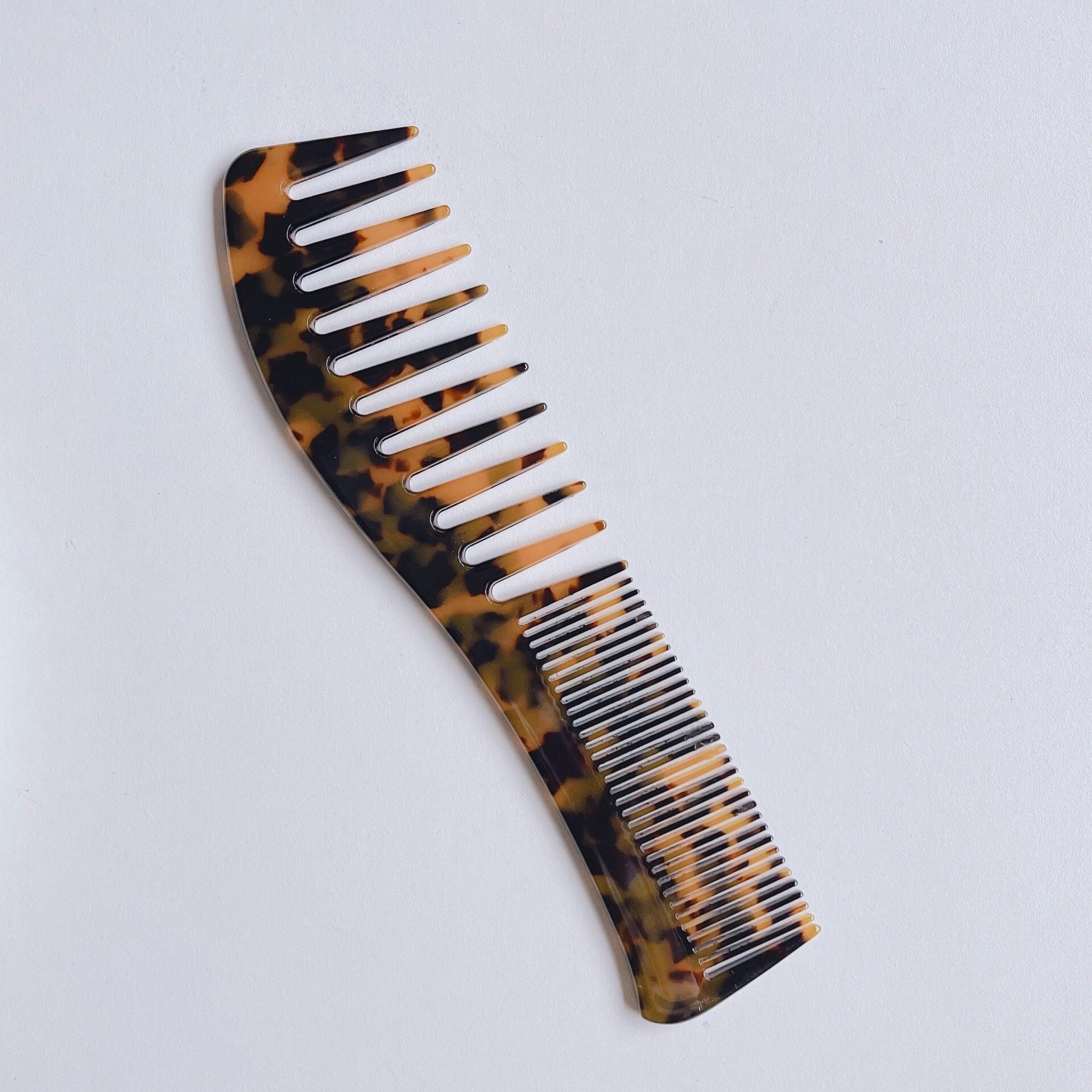 Double Use wide tooth thin Tooth Acetic Acid Comb With Hole Anti-static Scalp Massage Hair Brush Colorful Comb 1