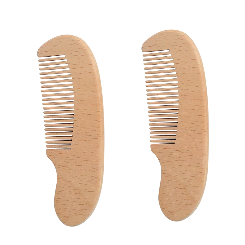 Gloway Infant Grooming Kit Natural Soft Goat Hairs Baby Comb and Brush Set Baby Comb And Brush Set New Born Baby Hair Brush 1