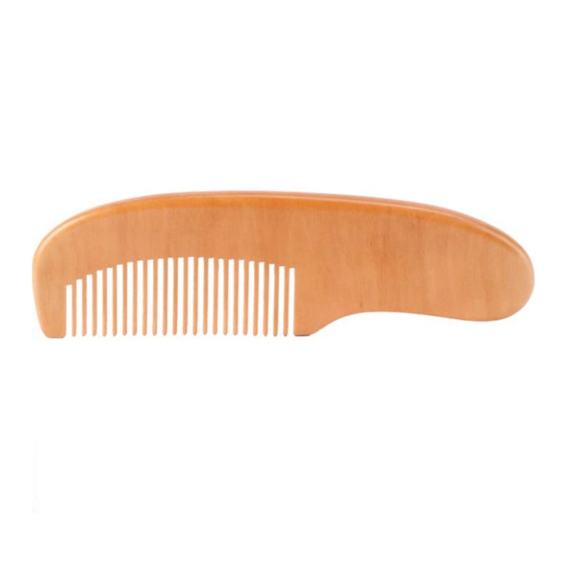 Portable Walnut Wood Beard Comb with Curved Handle for Kids Travel and Regular Use Lice and Common Comb 1