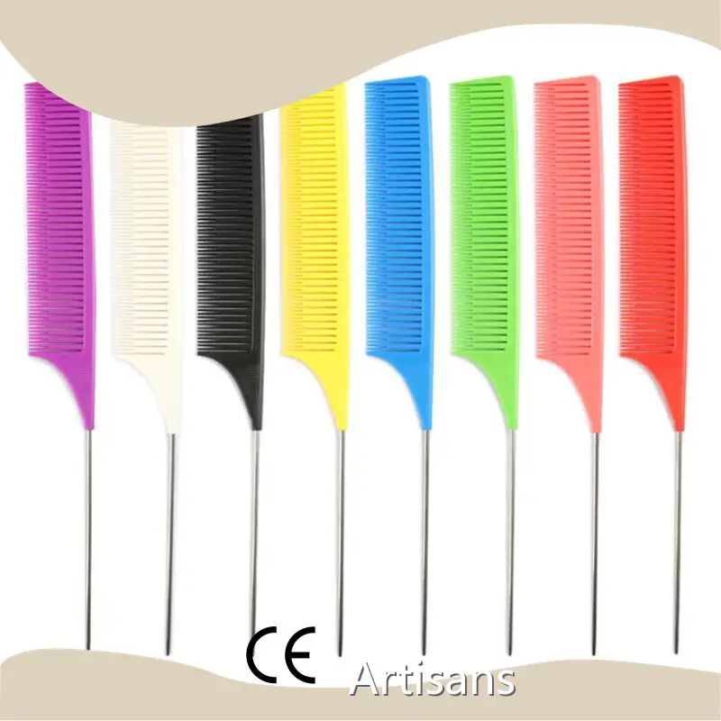 Wholesale Combs with Logo Purple，Green，Black，Rose Red 2000pcsfactory 1