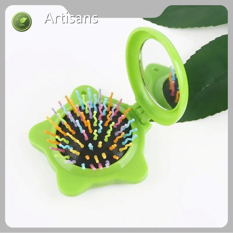 Folding Brush and Mirror Purple，Green，Black，Rose Redmade in China 1