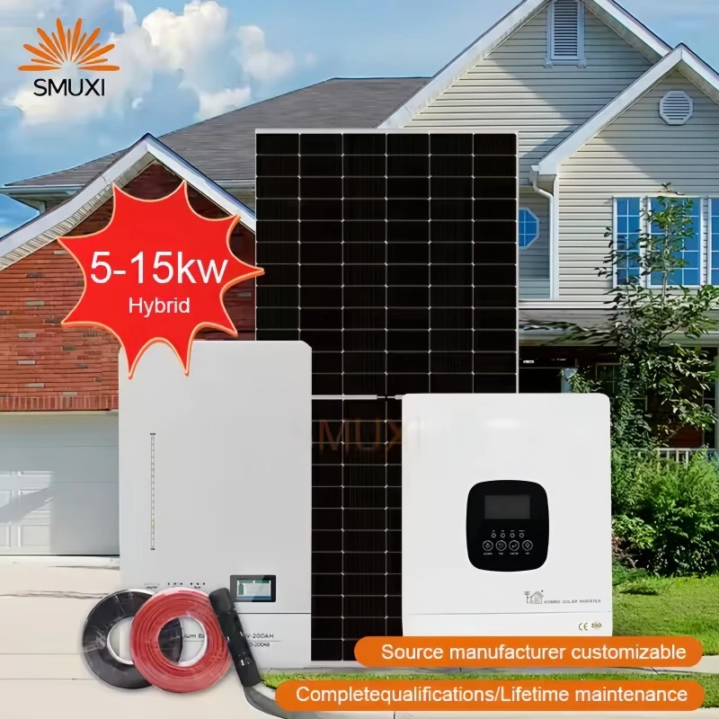Sistema fotovoltaico residencial híbrido fuera de la red y conectado a la red 1