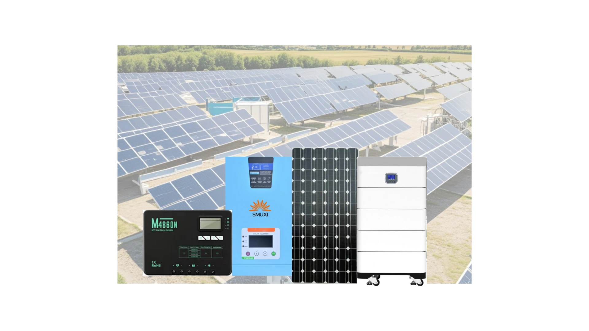 Off-Grid- und Grid-Connected-Hybrid-Solar-Photovoltaikanlage für Industrie und Gewerbe 1