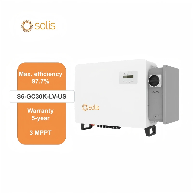 Migliore efficienza da 30kW Solis Solis Inverter in tre fasi legati per il sistema solare 1