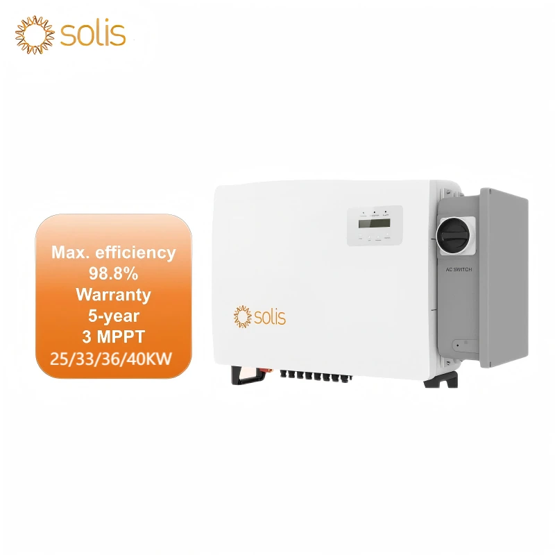 Advanced Technology 25KW 33KW 36KW 40KW Solis Three Phase Grid-Tied Inverters for Solar Systems 1