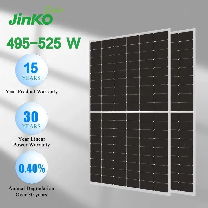 Fabriklieferung bifaziale PV-Module Jinko Solar 495W-525W N-Typ Doppelglas-Solarmodul 1