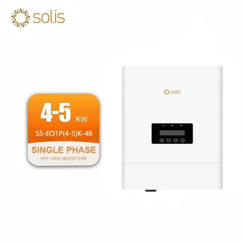 Inversores de baja tensión Solis de 4 kW y 5 kW S6-EO1P(4-5)K-48-EU Mini Micro Solis Inversores monofásicos para sistemas fuera de red 1