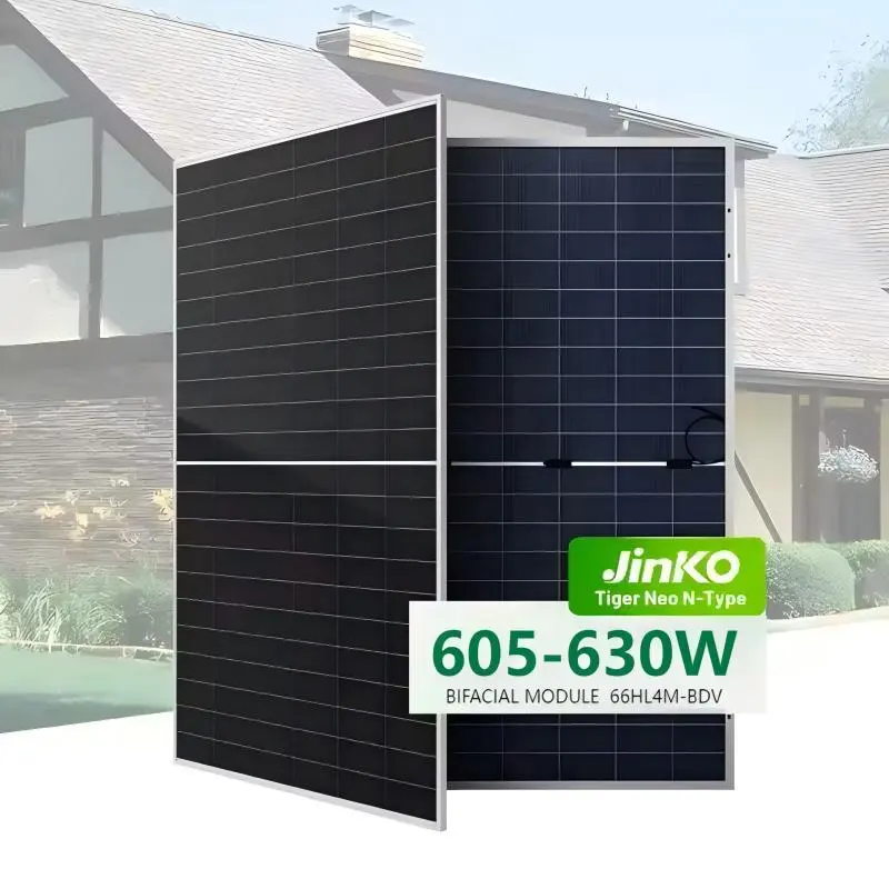 Jinko Power 605-630W 66HL4M-BDV Solar Panels N-Type Monocrystalline Bifacial Sunpower with Silver Frame 1
