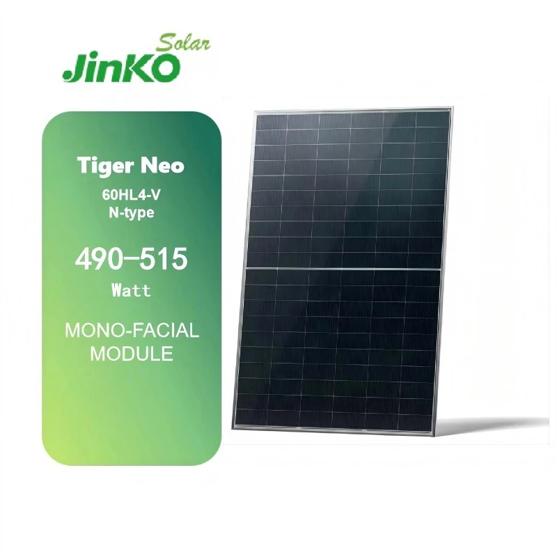 Jinko Tiger Neo 60HL4-V N-type Silver Frame Monofacial Monocrystalline 490W 495W 500W 505W 510W 515W Mono Solar Panels 1