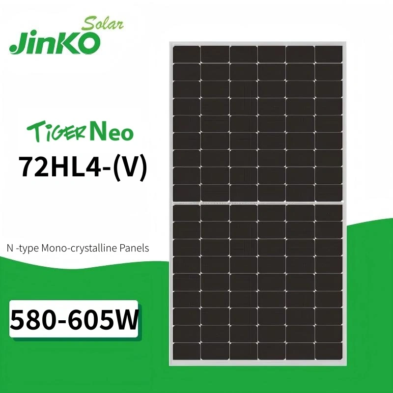 Paneles monocristalinos bifaciales tipo N Jinko Solar Tiger Neo 72HL4-(V) de 605 W 1