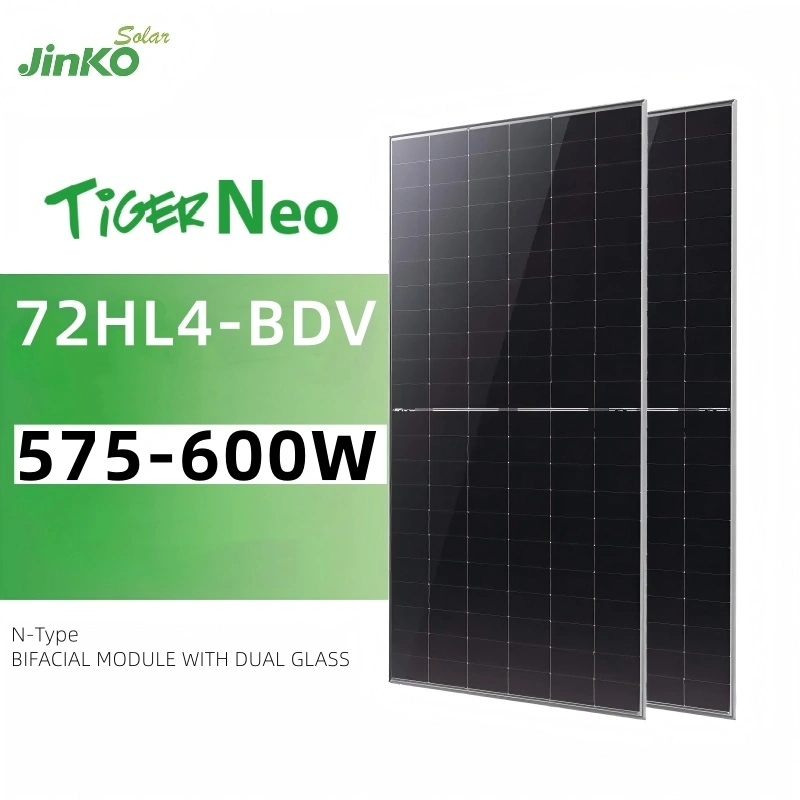 Painel solar bifacial monocristalino tipo N Jinko Solar Tiger Neo 72HL4-BDV 600 W 1