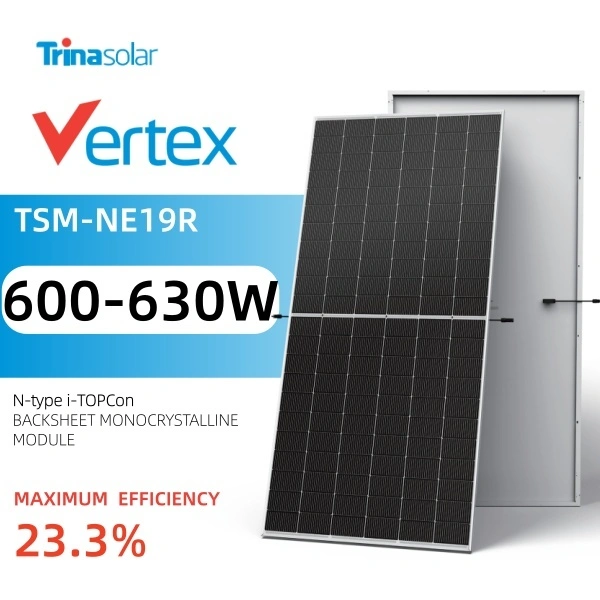 Монокристаллическая солнечная панель Trina Solar Vertex N TSM-NE19R 630 Вт N-типа i-TOPCon с задним листом 1